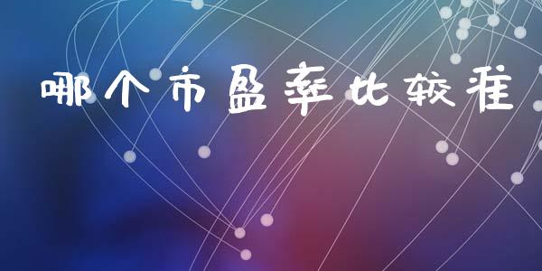 哪个市盈率比较准_https://www.apanben.com_国际财经_第1张