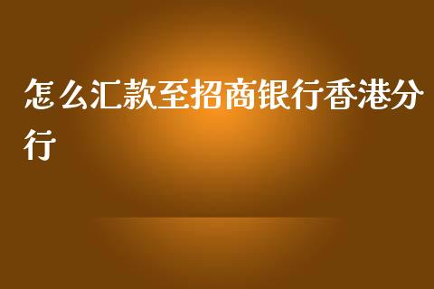 怎么汇款至招商银行香港分行_https://www.apanben.com_股票怎么玩_第1张