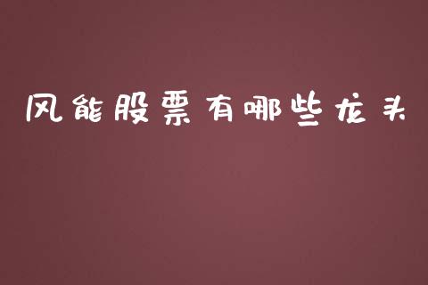风能股票有哪些龙头_https://www.apanben.com_期货学院_第1张
