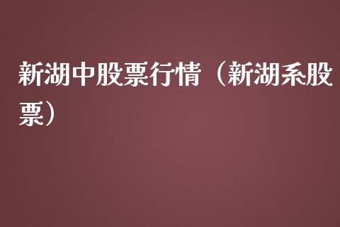 新湖中股票行情（新湖系股票）_https://www.apanben.com_股市指导_第1张