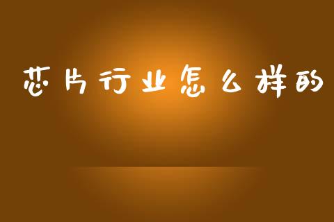 芯片行业怎么样的_https://www.apanben.com_财经资讯_第1张