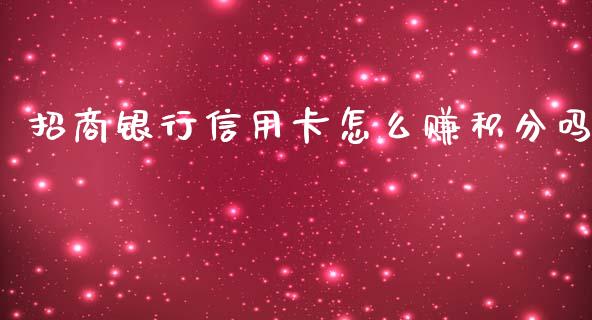招商银行信用卡怎么赚积分吗_https://www.apanben.com_财经资讯_第1张