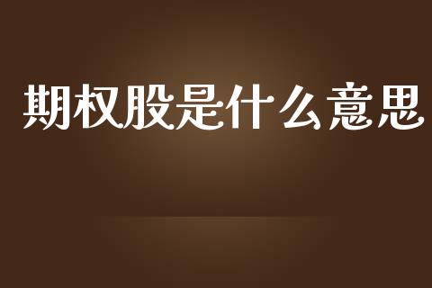 期权股是什么意思_https://www.apanben.com_财经资讯_第1张