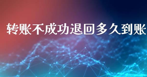 转账不成功退回多久到账_https://www.apanben.com_国际期货_第1张