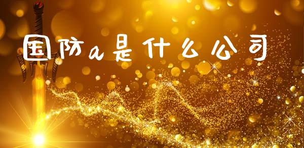 国防a是什么公司_https://www.apanben.com_国际期货_第1张