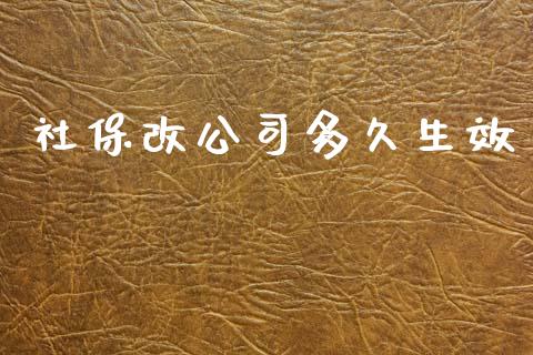 社保改公司多久生效_https://www.apanben.com_股票怎么玩_第1张