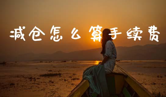 减仓怎么算手续费_https://www.apanben.com_股市指导_第1张