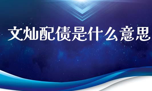 文灿配债是什么意思_https://www.apanben.com_财经资讯_第1张