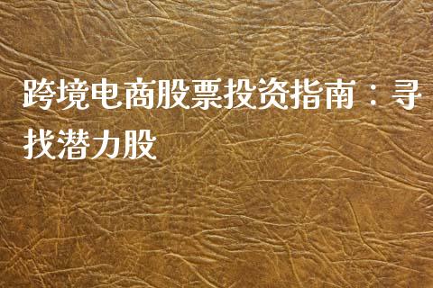 跨境电商股票投资指南：寻找潜力股_https://www.apanben.com_股市分析_第1张