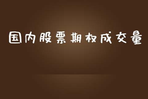 国内股票期权成交量_https://www.apanben.com_期货学院_第1张