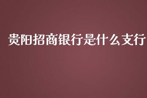 贵阳招商银行是什么支行_https://www.apanben.com_股市分析_第1张