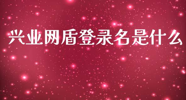 兴业网盾登录名是什么_https://www.apanben.com_期货学院_第1张