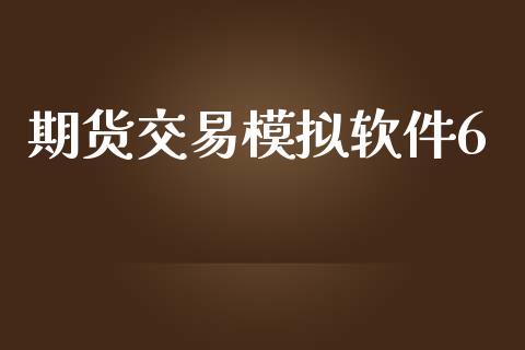 期货交易模拟软件6_https://www.apanben.com_国际财经_第1张