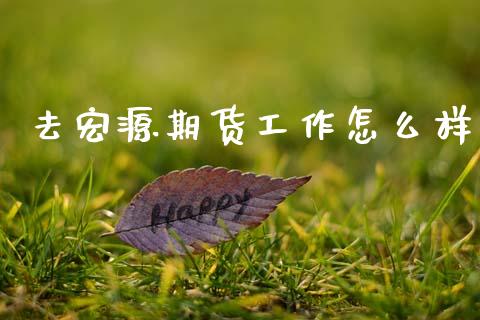 去宏源期货工作怎么样_https://www.apanben.com_股市分析_第1张