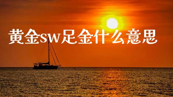 黄金sw足金什么意思_https://www.apanben.com_股市指导_第1张