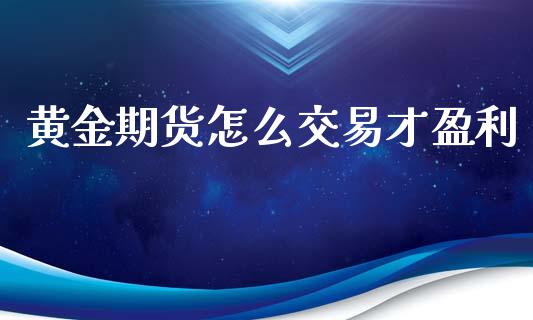 黄金期货怎么交易才盈利_https://www.apanben.com_国际期货_第1张