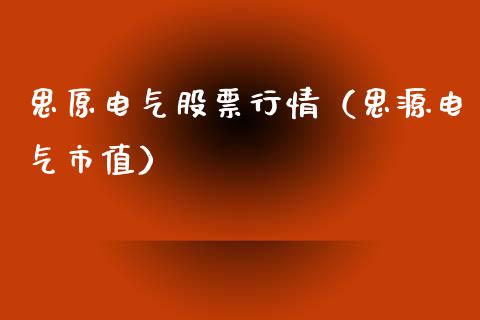 思原电气股票行情（思源电气市值）_https://www.apanben.com_股票怎么玩_第1张