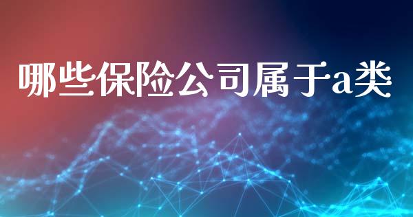 哪些保险公司属于a类_https://www.apanben.com_国际期货_第1张