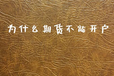 为什么期货不能开户_https://www.apanben.com_国际财经_第1张