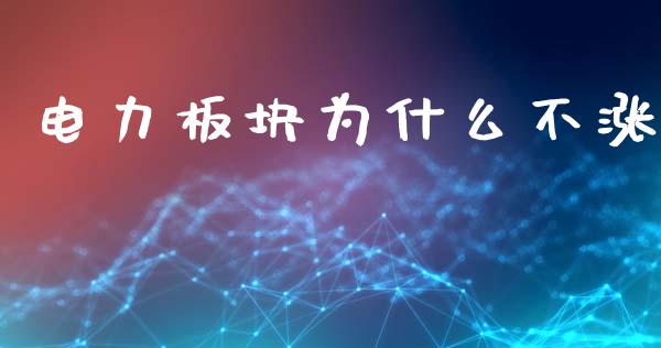 电力板块为什么不涨_https://www.apanben.com_股市指导_第1张