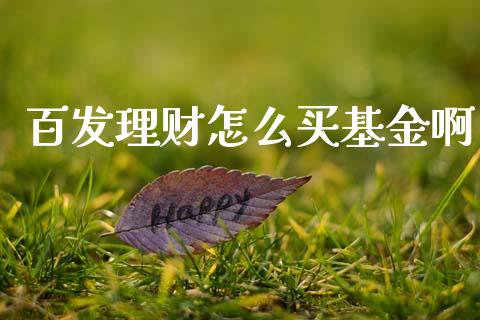 百发理财怎么买基金啊_https://www.apanben.com_财经资讯_第1张