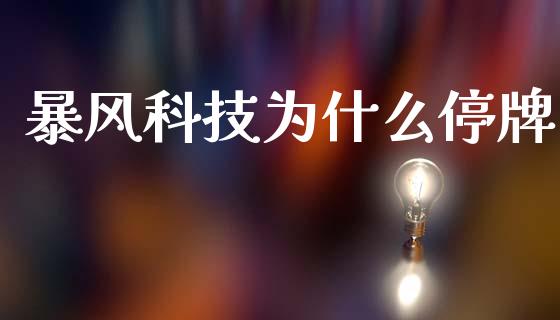 暴风科技为什么停牌_https://www.apanben.com_在线喊单_第1张