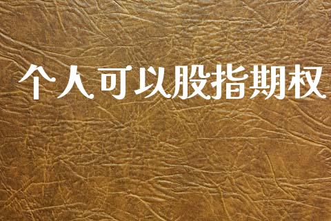 个人可以股指期权_https://www.apanben.com_财经资讯_第1张