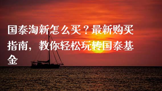 国泰淘新怎么买？最新购买指南，教你轻松玩转国泰基金_https://www.apanben.com_股票怎么玩_第1张