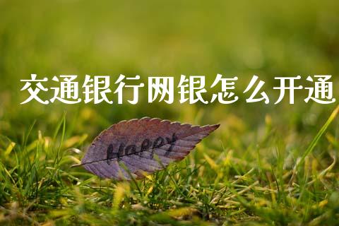 交通银行网银怎么开通_https://www.apanben.com_国际期货_第1张
