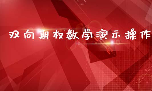 双向期权数学演示操作_https://www.apanben.com_在线喊单_第1张