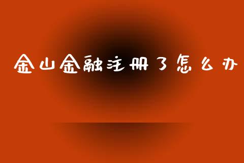 金山金融注册了怎么办_https://www.apanben.com_国际财经_第1张