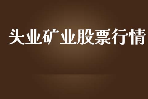 头业矿业股票行情_https://www.apanben.com_股市指导_第1张