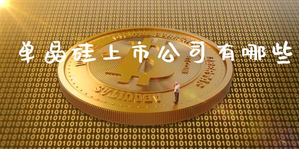 单晶硅上市公司有哪些_https://www.apanben.com_国际期货_第1张