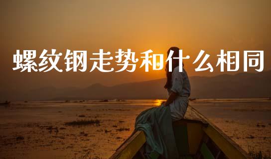 螺纹钢走势和什么相同_https://www.apanben.com_国际期货_第1张
