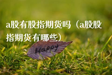 a股有股指期货吗（a股股指期货有哪些）_https://www.apanben.com_期货学院_第1张