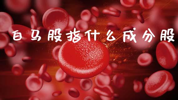 白马股指什么成分股_https://www.apanben.com_国际财经_第1张