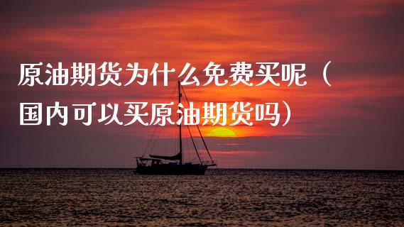 原油期货为什么免费买呢（国内可以买原油期货吗）_https://www.apanben.com_国际期货_第1张