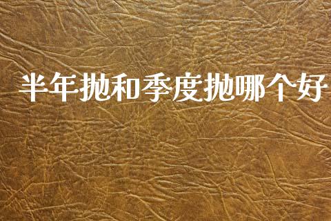 半年抛和季度抛哪个好_https://www.apanben.com_股票怎么玩_第1张