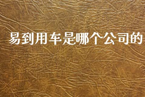 易到用车是哪个公司的_https://www.apanben.com_国际财经_第1张