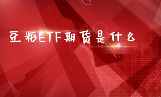 豆粕ETF期货是什么_https://www.apanben.com_国际期货_第1张