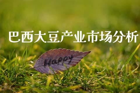 巴西大豆产业市场分析_https://www.apanben.com_在线喊单_第1张