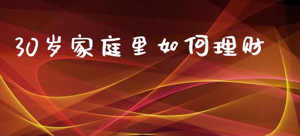 30岁家庭里如何理财_https://www.apanben.com_国际财经_第1张