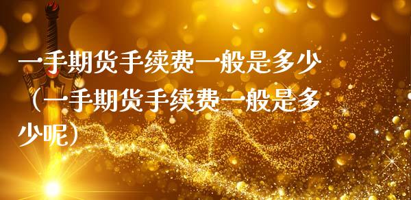 一手期货手续费一般是多少（一手期货手续费一般是多少呢）_https://www.apanben.com_股市分析_第1张