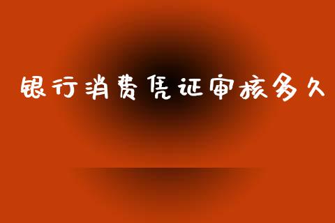 银行消费凭证审核多久_https://www.apanben.com_股市指导_第1张