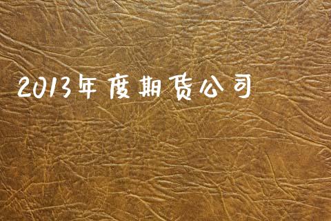2013年度期货公司_https://www.apanben.com_在线喊单_第1张