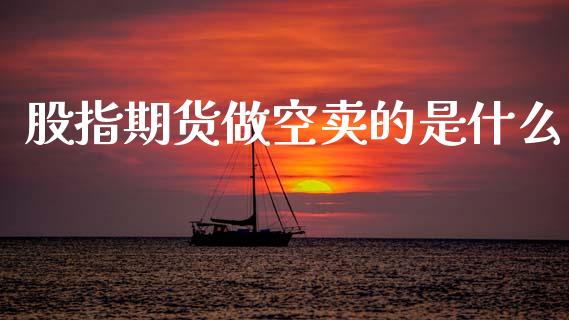 股指期货做空卖的是什么_https://www.apanben.com_期货学院_第1张