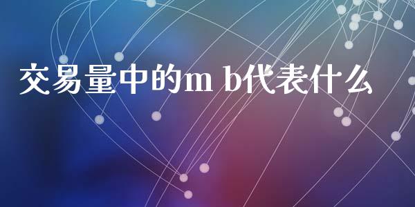 交易量中的m b代表什么_https://www.apanben.com_在线喊单_第1张