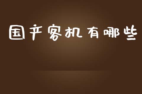 国产客机有哪些_https://www.apanben.com_国际期货_第1张