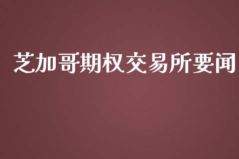 芝加哥期权交易所要闻_https://www.apanben.com_期货学院_第1张