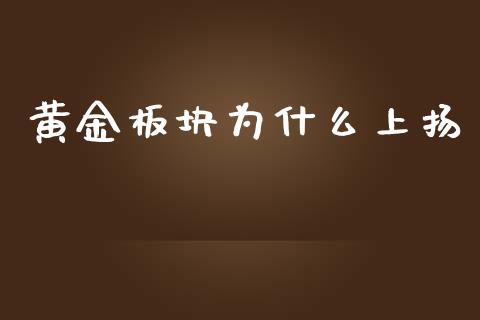 黄金板块为什么上扬_https://www.apanben.com_国际财经_第1张